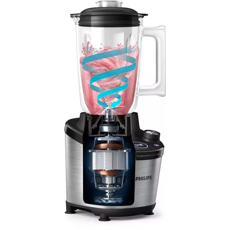 Stalo blenderis Philips 7000 serijos HR3760/00 juodas metalinis