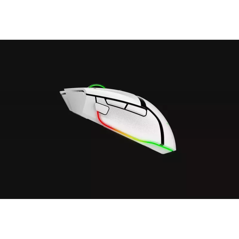 Žaidimų pelė Razer Basilisk V3 Pro – dešiniarankiams, optinė 30 000 DPI, RF belaidis / Bluetooth / USB-C, balta