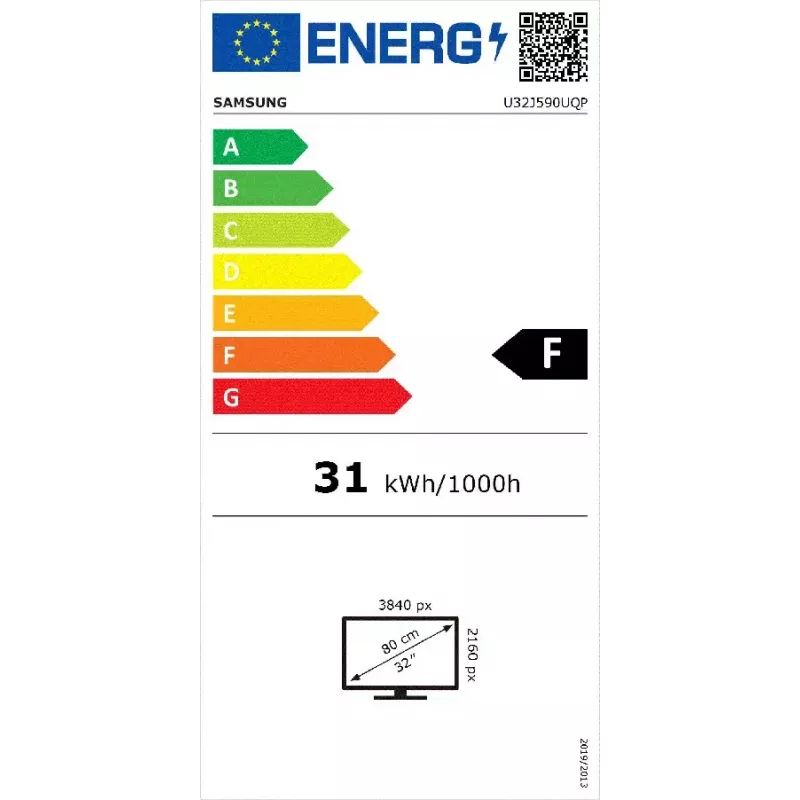 Samsung UJ59 kompiuterio monitorius 81,3 cm (32 colių) 3840 x 2160 4K Ultra HD LCD pilkas