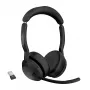 Jabra Evolve2 55 – belaidė ausinė su Link380a MS Stereo, biurui ir skambučių centrui, 20–20000 Hz, 130 g, juoda