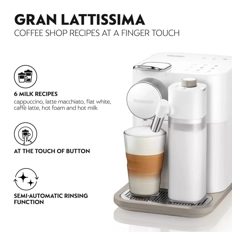 Kavos aparatas De’Longhi Lattissima One Nespresso Gran Lattissima, tamsus