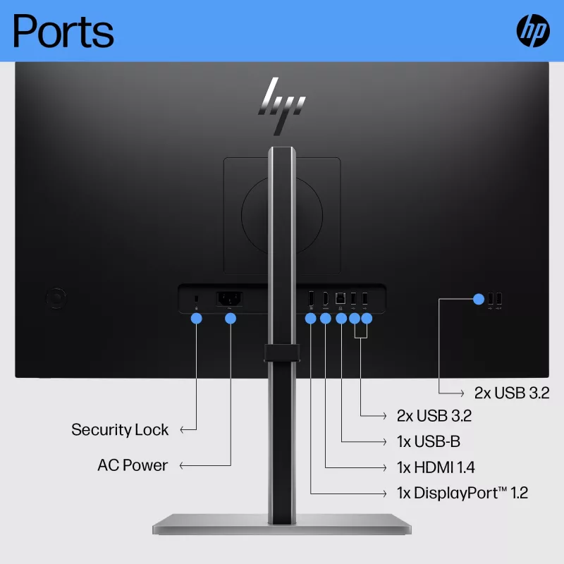 Monitorius HP E27 G5 FHD, 68,6 cm (27 colių), 1920 x 1080 pikselių, Full HD, LCD, 5 ms, Juodas