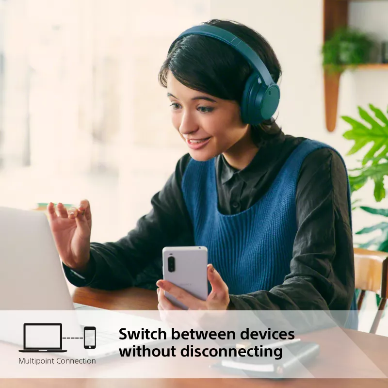 Sony WH-CH720N belaidės ausinės su triukšmo slopinimu, mėlynos