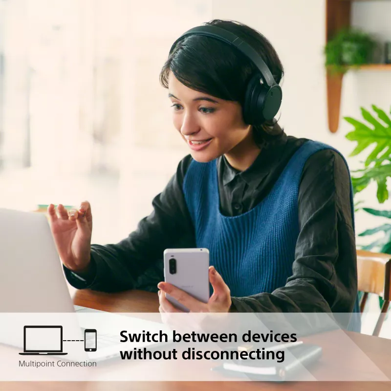 Sony WH-CH720 belaidės ausinės su triukšmo slopinimu, USB-C, Bluetooth, juodos