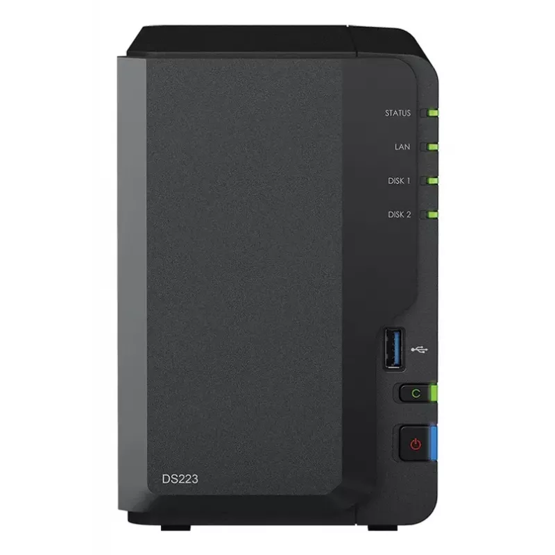 NAS Synology DiskStation DS223 stalinis serveris Realtek RTD1619B 2 GB DDR4