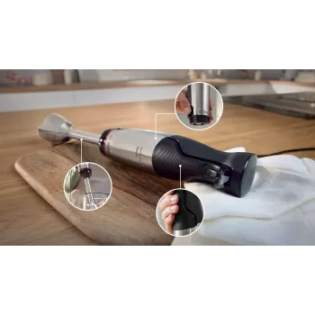 Bosch Serie 6 MSM6M622 virtuvinis smulkintuvas su šildymu 0,6 L 1000 W juodas, nerūdijantis plienas