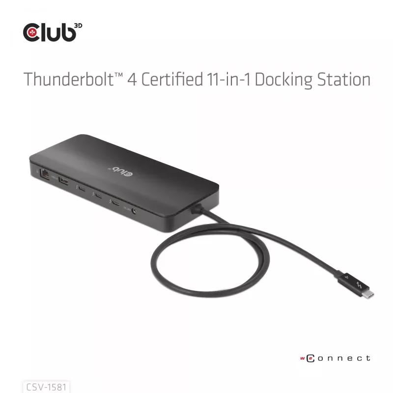 Docking stotelė CLUB3D Thunderbolt 4 sertifikuota 11-in-1 140W