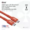 CLUB3D USB2 Type-C abipusis USB-IF sertifikuotas laidas, duomenys 480Mb, PD 240W (48V/5A) EPR, M/M 3m / 9.84 ft