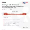 CLUB3D USB2 Type-C abipusis USB-IF sertifikuotas laidas, duomenys 480Mb, PD 240W (48V/5A) EPR, M/M 3m / 9.84 ft