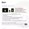 CLUB3D CAC-1914 kelioninis įkroviklis 140 W, GaN technologija, vienas USB Type-C prievadas, PD 3.1