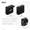 CLUB3D CAC-1914 kelioninis įkroviklis 140 W, GaN technologija, vienas USB Type-C prievadas, PD 3.1