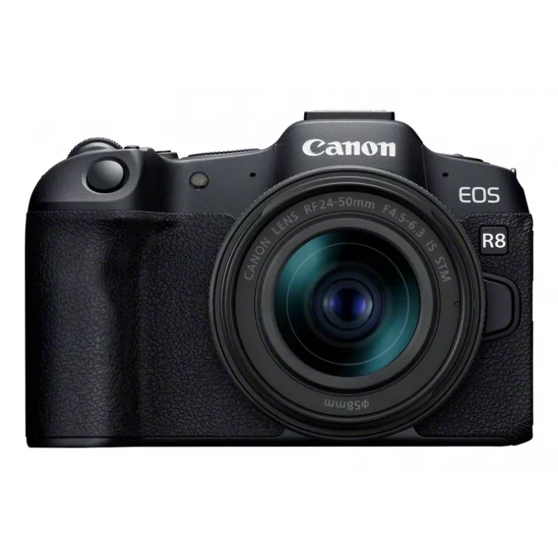 Canon EOS R8 + RF 24-50mm F4.5-6.3 IS STM rinkinys, 24,2 MP, 6000 x 4000 taškų, CMOS, 4K Ultra HD, jutiklinis ekranas, juoda