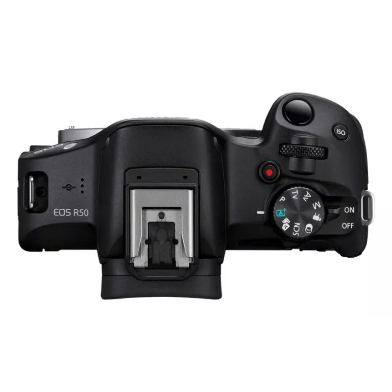 Canon EOS R50, juoda + RF-S 18-45mm F4.5-6.3 IS STM rinkinys, 24,2 MP, 6000 x 4000 pikselių, CMOS, 4K Ultra HD, liečiamas ekranas, juoda