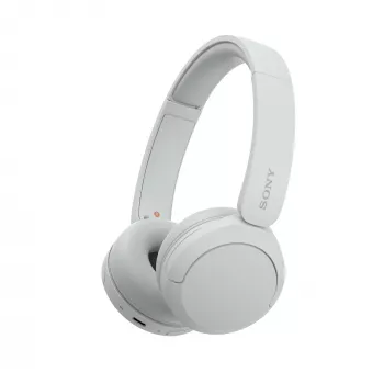 Ausinės Sony WH-CH520 belaidės ant ausų, Bluetooth 5.2, 50 h atkūrimas, USB-C įkrovimas, baltos