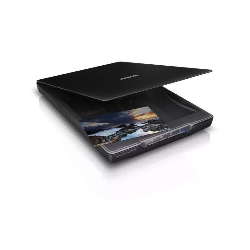 Plokščiasis skaitytuvas Epson Perfection V39II — A4, 4800 x 4800 DPI, CIS, USB maitinimas, juodas