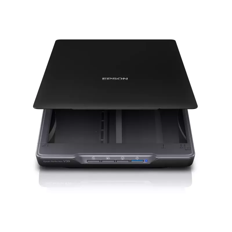 Plokščiasis skaitytuvas Epson Perfection V39II — A4, 4800 x 4800 DPI, CIS, USB maitinimas, juodas