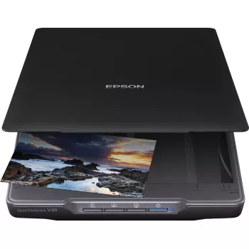 Plokščiasis skaitytuvas Epson Perfection V39II — A4, 4800 x 4800 DPI, CIS, USB maitinimas, juodas