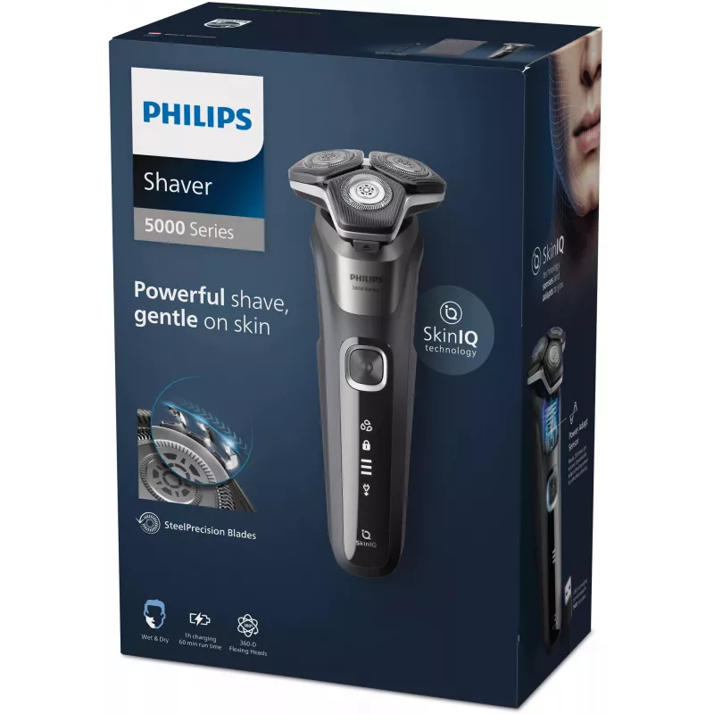 Philips SHAVER Series 5000 S5887/10 šlapias ir sausas elektrinis skustuvas su minkštu dėklu