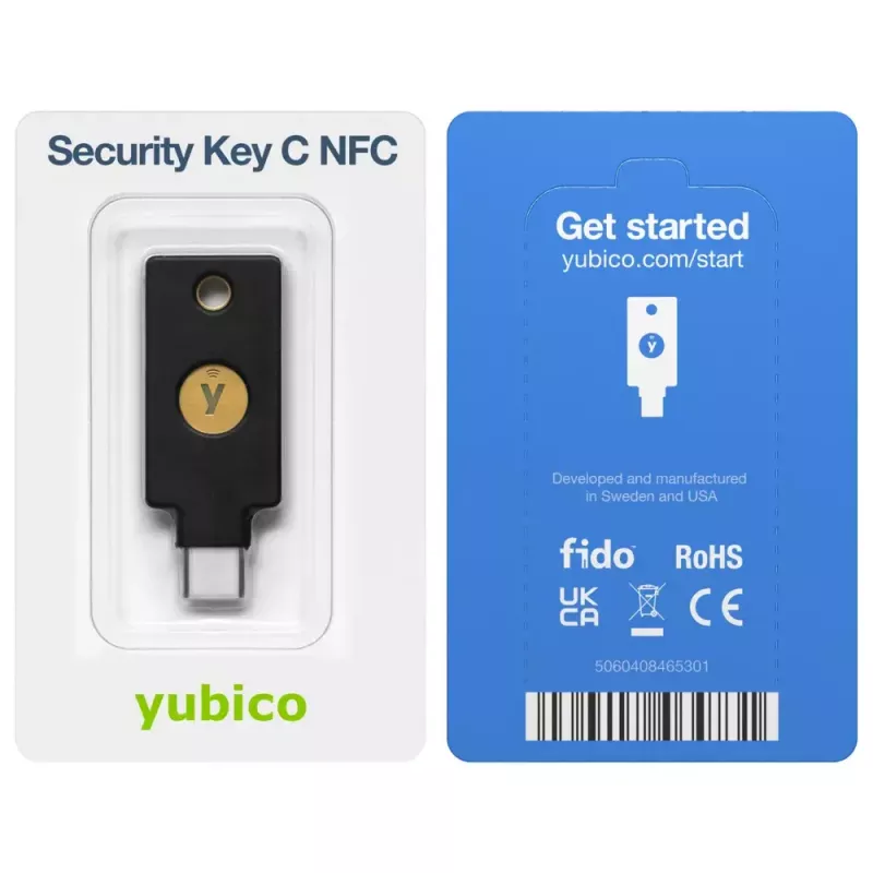 USB raktas autentifikavimui Yubico Juoda