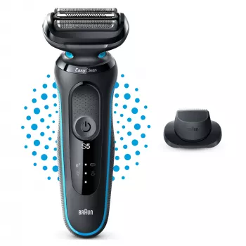 Braun Series 5 51-M1200s vyriškas skustuvas, folijinis skustuvas, trimeris, juoda, mėlyna