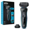 Braun Series 5 51-M1200s vyriškas skustuvas, folijinis skustuvas, trimeris, juoda, mėlyna