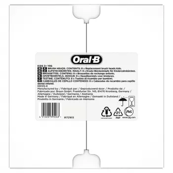 Šepetėlio galvutė Oral-B Kids 81748472 8 vnt. itin minkšti įvairiaspalviai