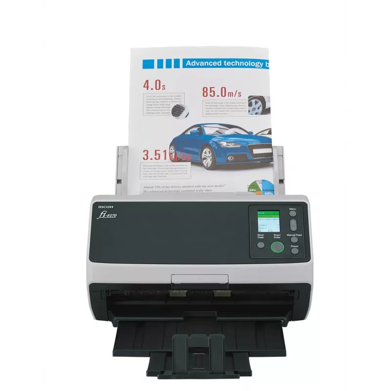 Ricoh fi-8170 ADF + rankinis padavimas skaitytuvas 600 x 600 DPI A4 juoda, pilka