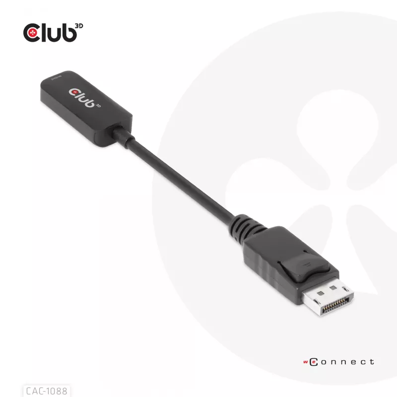 CLUB3D DisplayPort 1.4 į HDMI 4K120Hz/8K60Hz HDR aktyvus adapteris M/F