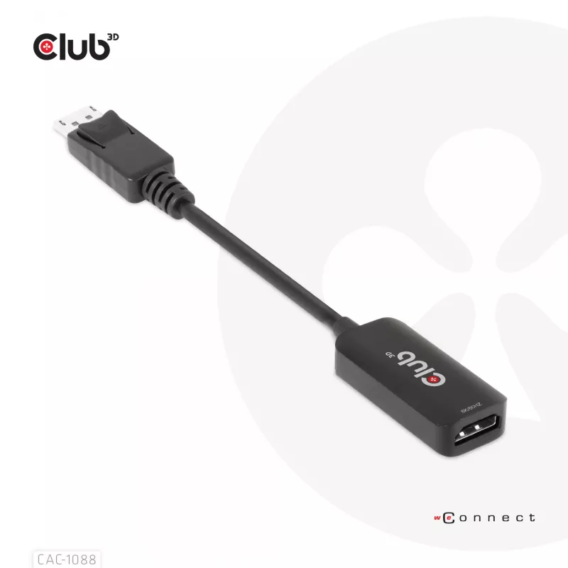 CLUB3D DisplayPort 1.4 į HDMI 4K120Hz/8K60Hz HDR aktyvus adapteris M/F