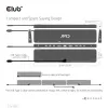 CLUB3D USB Gen1 Type-C Triple Display DP1.4 Alt mode Smart PD3.0 įkrovimo stotelė su 100 W maitinimo šaltiniu