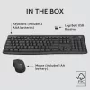 Klaviatūros ir pelės rinkinys Logitech MK370 Combo for Business — pilno dydžio QWERTY (US International), RF Wireless + Bluetooth, grafitas