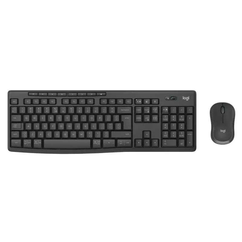 Klaviatūros ir pelės rinkinys Logitech MK370 Combo for Business — pilno dydžio QWERTY (US International), RF Wireless + Bluetooth, grafitas