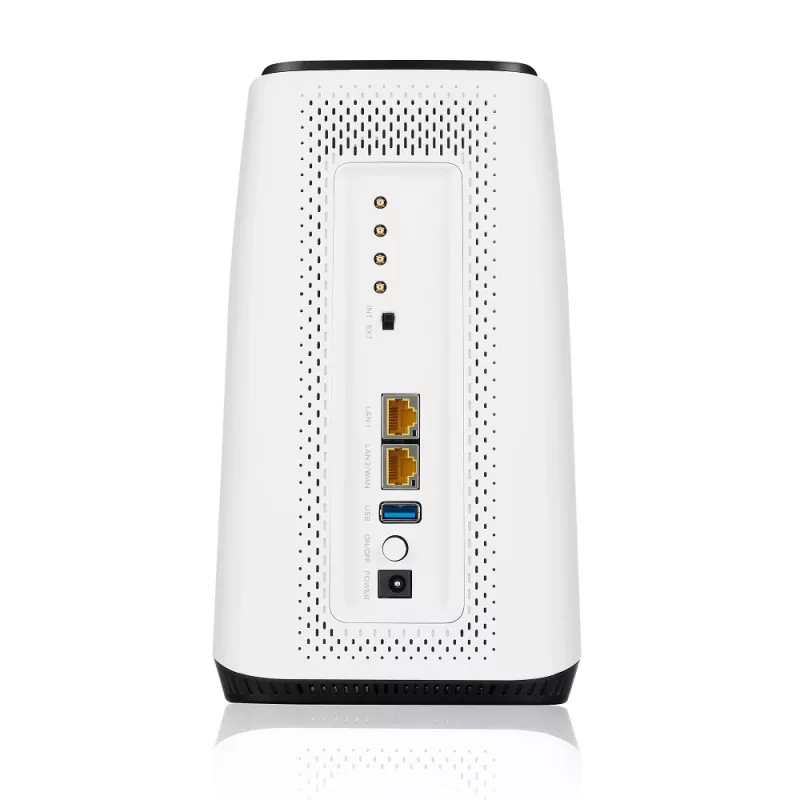 Zyxel FWA510 belaidis maršrutizatorius 5G, trijų juostų (2,4 GHz / 5 GHz / 5 GHz), Wi-Fi 6, juodas, baltas