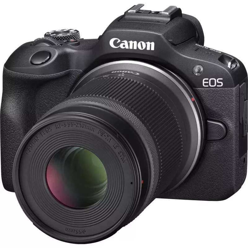 Canon EOS R100 + RF-S 18-45mm F4.5-6.3 IS STM + RF-S 55-200mm F5-7.1 IS STM rinkinys MILC 24,1 MP CMOS 6000 x 4000 pikselių juoda