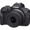 Canon EOS R100 + RF-S 18-45mm F4.5-6.3 IS STM + RF-S 55-200mm F5-7.1 IS STM rinkinys MILC 24,1 MP CMOS 6000 x 4000 pikselių juoda
