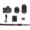 Canon EOS R100 + RF-S 18-45mm F4.5-6.3 IS STM + RF-S 55-200mm F5-7.1 IS STM rinkinys MILC 24,1 MP CMOS 6000 x 4000 pikselių juoda