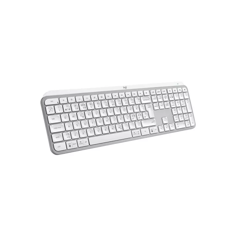 Belaidė klaviatūra Logitech MX Keys S, RF + Bluetooth, QWERTY Šiaurės šalims, balta/aliuminis