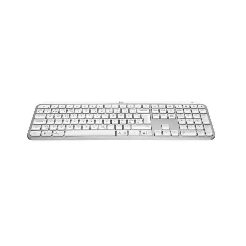 Belaidė klaviatūra Logitech MX Keys S, RF + Bluetooth, QWERTY Šiaurės šalims, balta/aliuminis