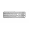 Belaidė klaviatūra Logitech MX Keys S, RF + Bluetooth, QWERTY Šiaurės šalims, balta/aliuminis