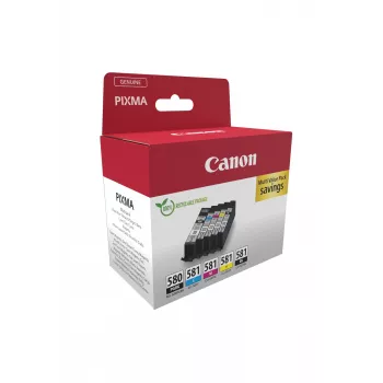 Canon 2078C007 kasečių rinkinys 5 vnt. Originali juoda, mėlyna, žydra, rausvai raudona, geltona