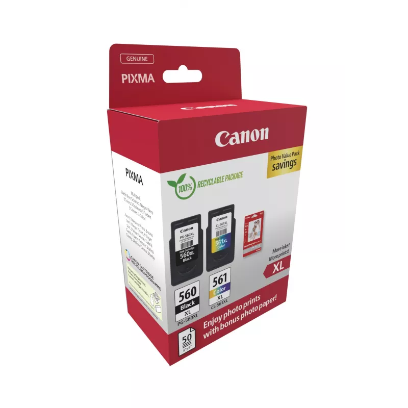 Canon 3712C008 rašalo kasetė 2 vnt. Originali didelės talpos (XL) juoda, žydra, raudona, geltona