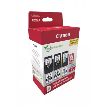 Canon 3712C012 kasetės 3 vnt. Originalios didelės talpos (XL) juoda, žydra, purpurinė, geltona
