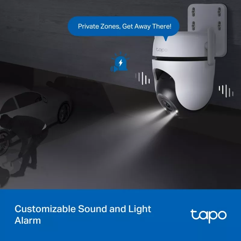 TP-Link Tapo C520WS lauko stebėjimo kamera su PTZ, 2K QHD, Wi-Fi, IP66
