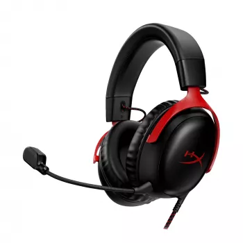 HyperX Cloud III – žaidimų ausinės (juodos/raudonos)