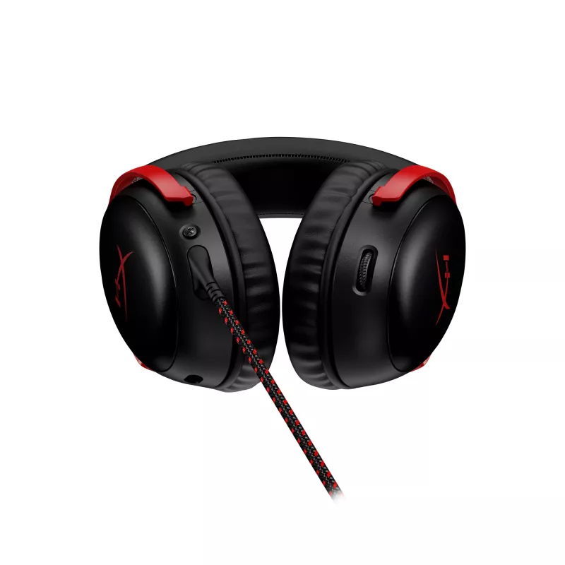 HyperX Cloud III – žaidimų ausinės (juodos/raudonos)