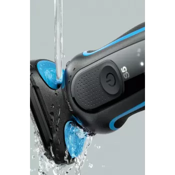 Braun 51-B1000s folijos skustuvas, juodas, mėlynas