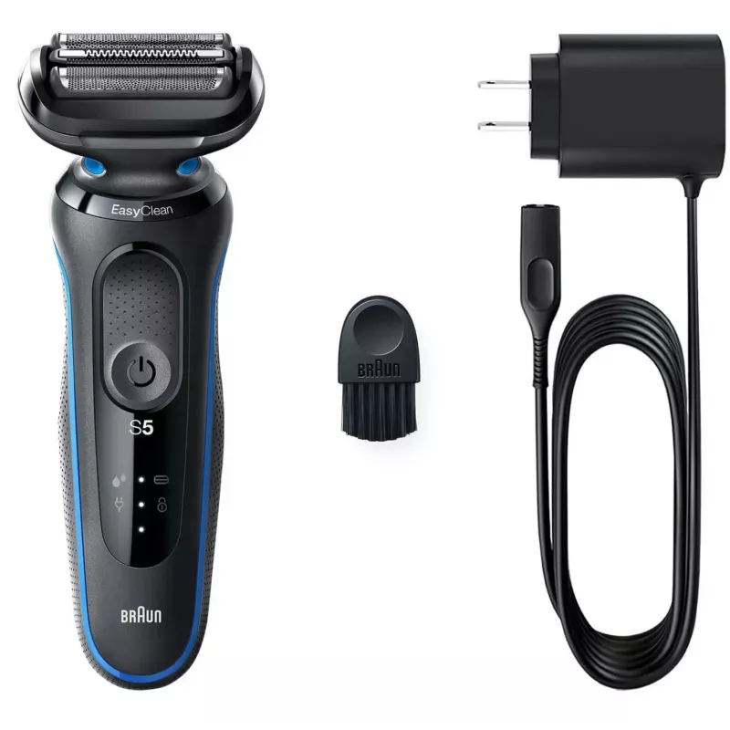 Braun 51-B1000s folijos skustuvas, juodas, mėlynas
