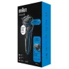 Braun 51-B1000s folijos skustuvas, juodas, mėlynas