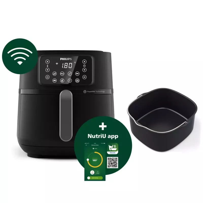 Oro gruzdintuvė Philips HD9285/93 5000 Series XXL Connected, 7,2 l, 2000 W, 16 programų