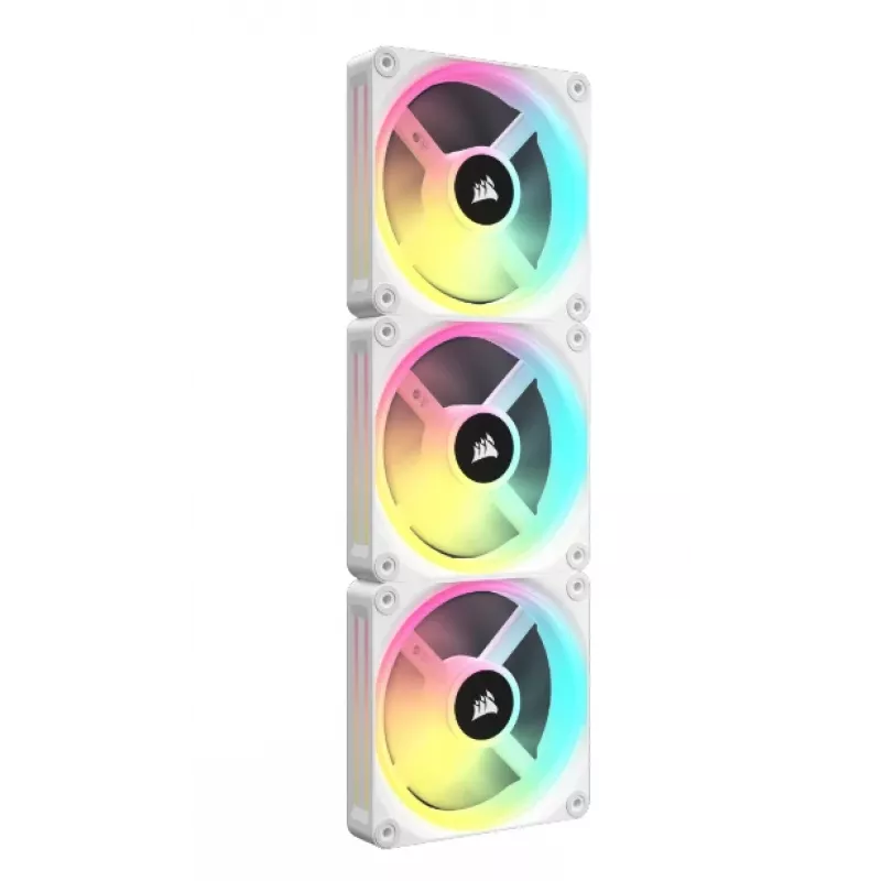 CORSAIR Qx RGB Series Icue Link Qx120 RGB White 120mm ventiliatoriaus rinkinys su magnetiniu guoliu ir RGB